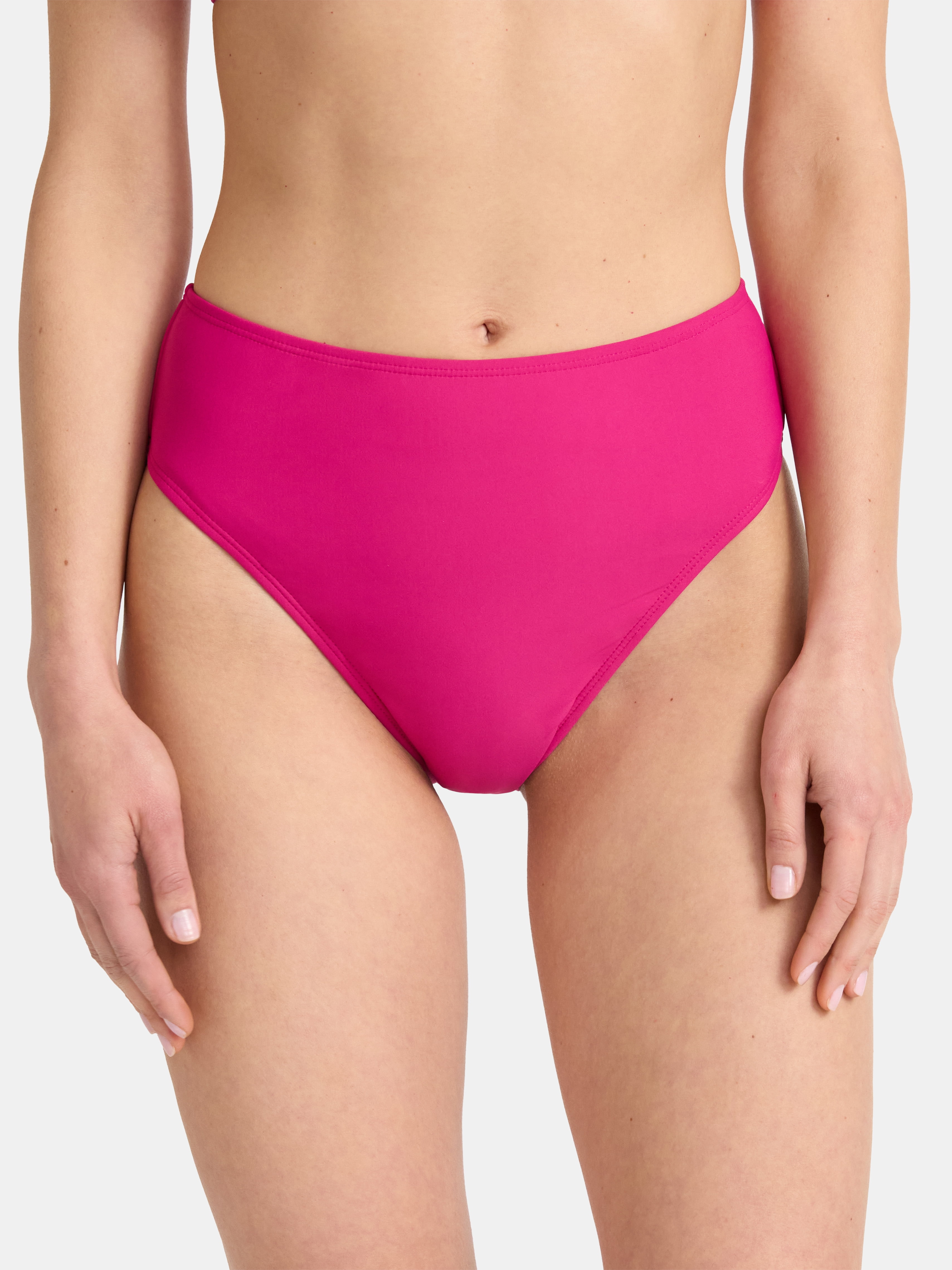 No Boundaries High Waist Cheeky Bikini Bottoms, Women’s
