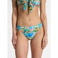 thumbnail image 1 of No Boundaries Postcard Printed High Leg Bikini Bottoms, Women’s, 1 of 5