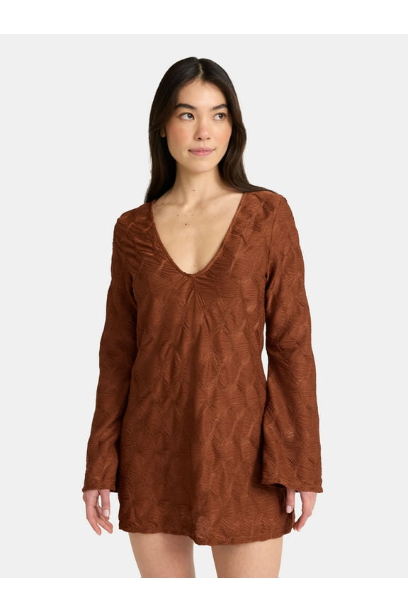 Scrunch Texture Coverup Dress, Women’s