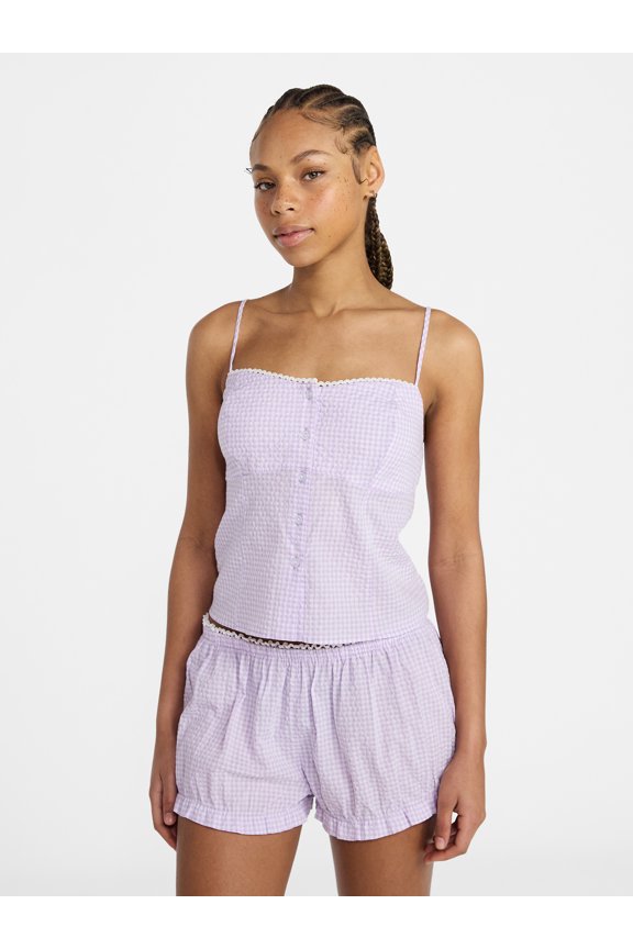 Cami Top and Bloomer Shorts Sleep Set, 2-Piece, Women's XS-XXL