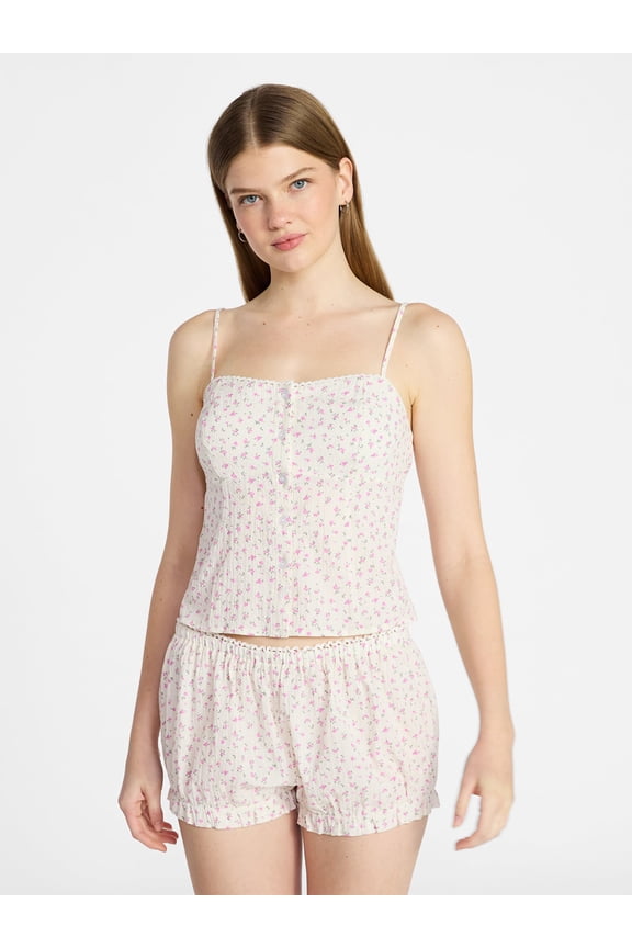 Cami Top and Bloomer Shorts Sleep Set, 2-Piece, Women's XS-XXL