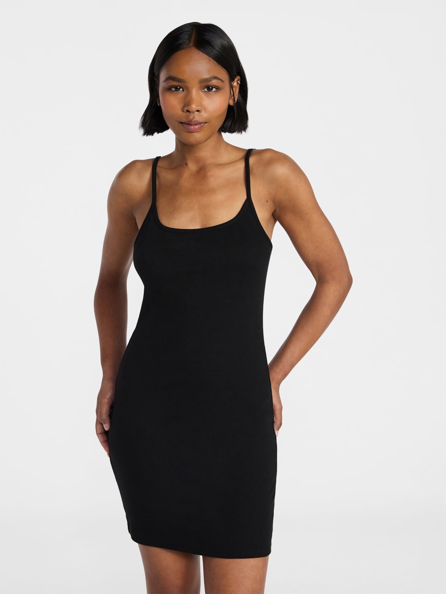 No Boundaries Ribbed Cami Mini Dress, Women's XXS-XXL