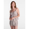 thumbnail image 1 of No Boundaries Woven Cami Top and Shorts Sleep Set, 2-Piece, Women's XS-XXL, 1 of 5