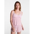 thumbnail image 1 of No Boundaries Woven Cami Top and Shorts Sleep Set, 2-Piece, Women's XS-XXL, 1 of 5