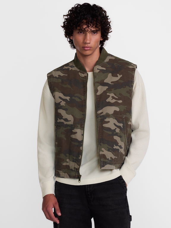 Canvas Vest Jacket, Men's XS-4XLT