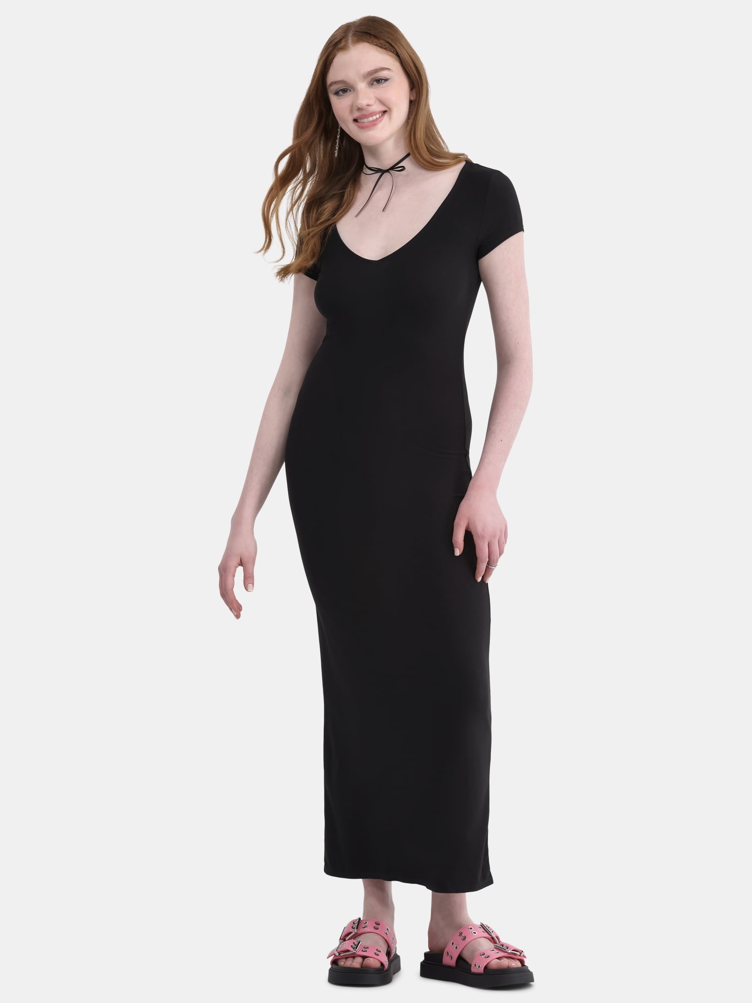 No Boundaries Mix Media Maxi Dress Women s