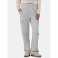 thumbnail image 1 of No Boundaries Cargo Fleece Joggers, 30'' Inseam, Women’s and Women’s Plus, 1 of 5