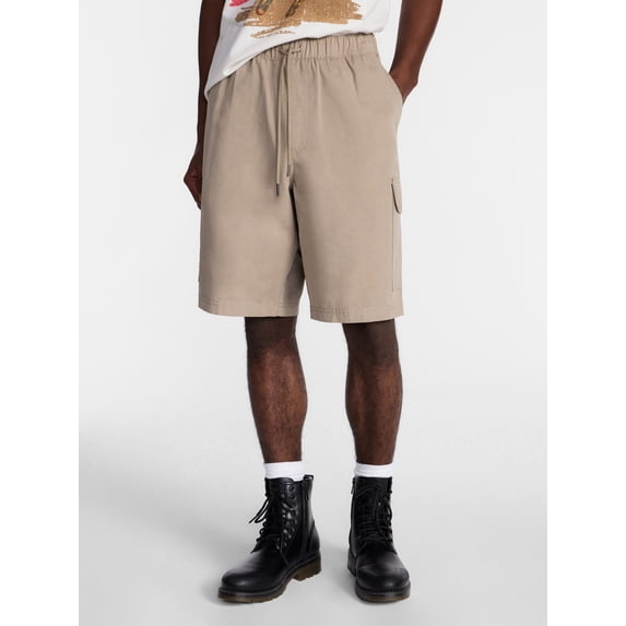 No Boundaries Baggy Fit Twill Cargo Shorts, 10" Inseam, Men's Sizes XS-5XB
