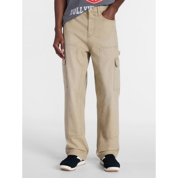 No Boundaries 100% Cotton Loose Fit Carpenter Pants, Men's Sizes 28-44