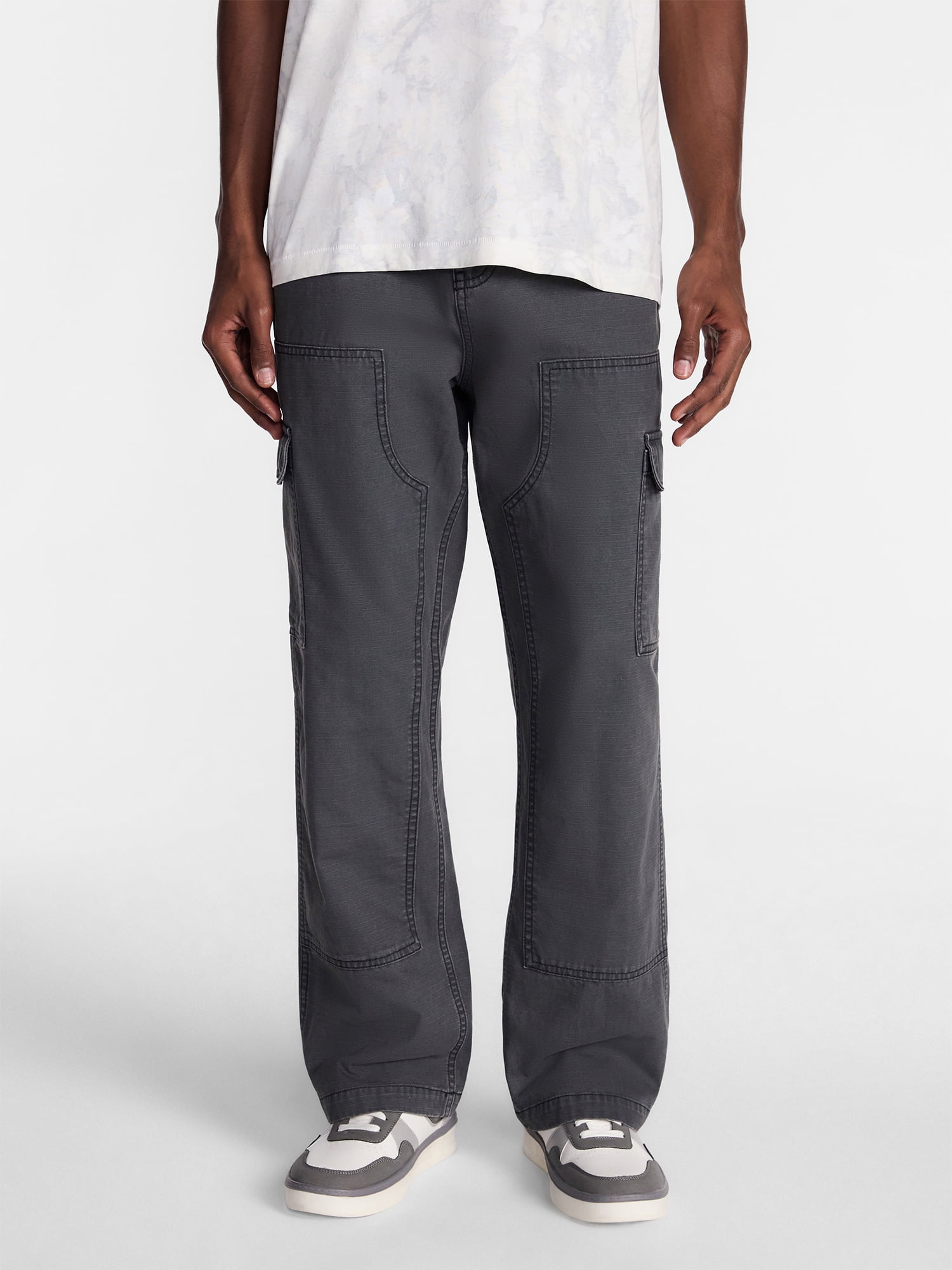 No Boundaries 100% Cotton Loose Fit Carpenter Pants, Men's Sizes 28-44