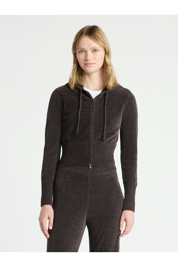 Chenille Zip-Up Hoodie, Women's