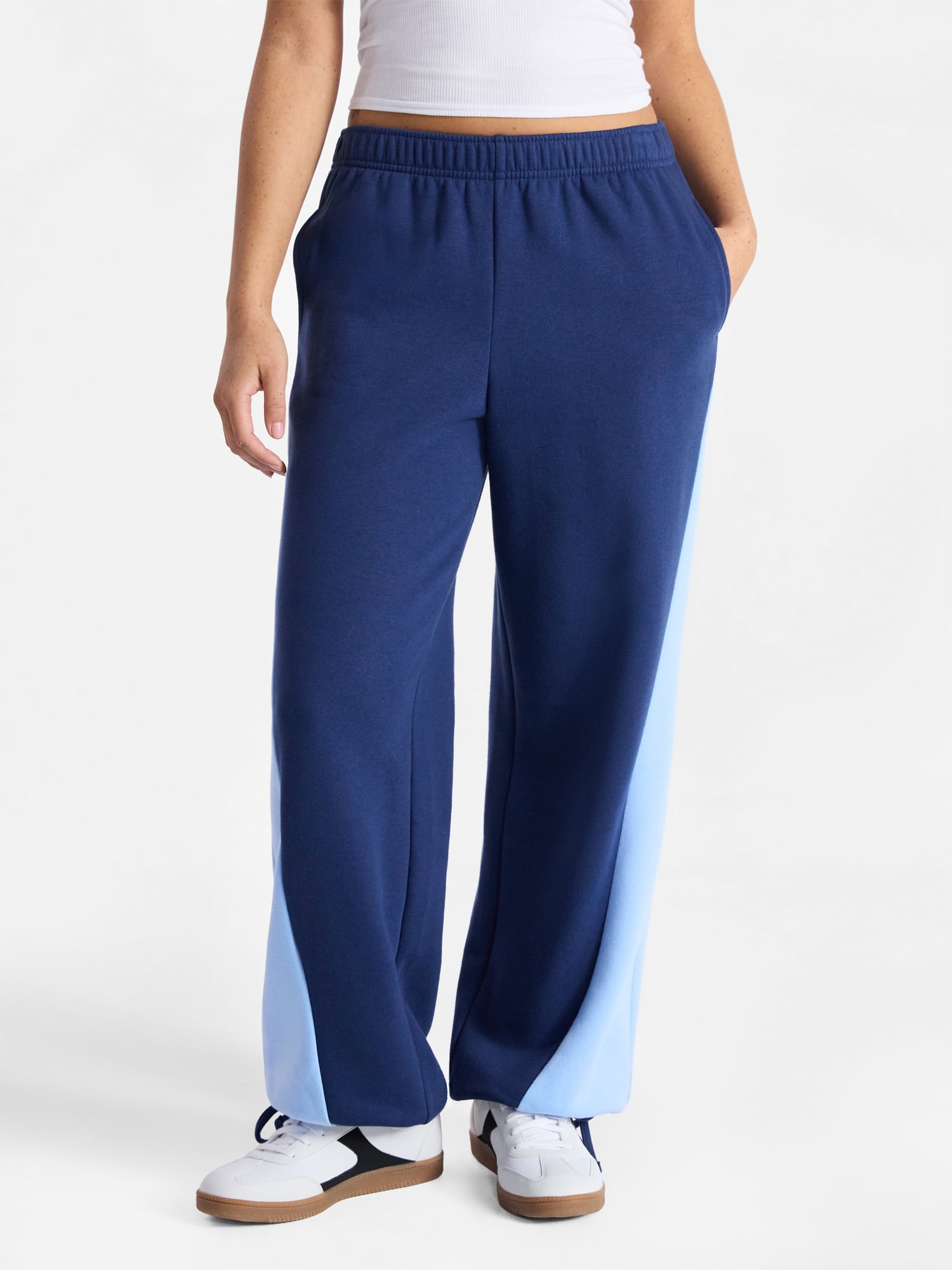No Boundaries Colorblock Joggers, 30'' Inseam, Women’s