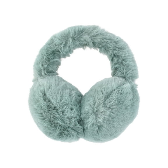 No Boundaries Faux Fur Ear Muffs, Mint, Women's