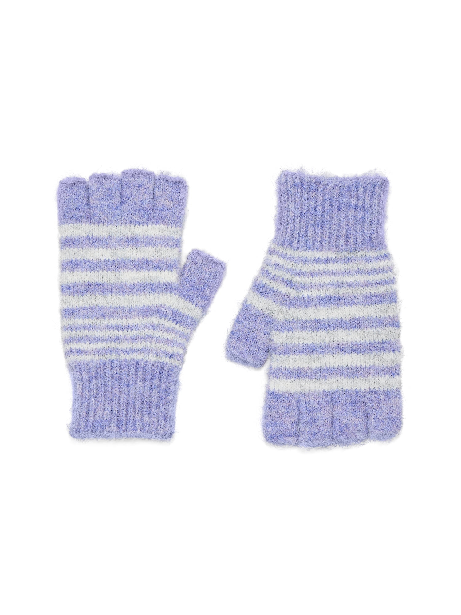 No Boundaries Cozy Fingerless Gloves, Women's, Lilac Multi