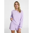 thumbnail image 1 of No Boundaries Cozy Sleep Long Sleeve Top, Women’s, 1 of 5