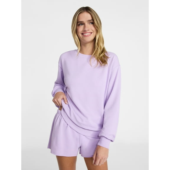 No Boundaries Cozy Sleep Long Sleeve Top, Women’s XXS-3X