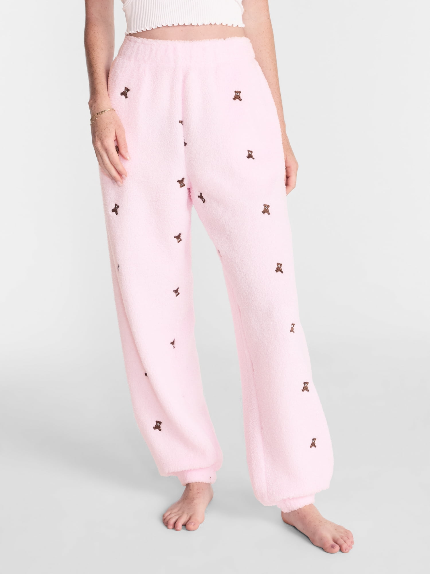 No Boundaries Cozy Teddy Joggers, 29.5'' Inseam, Women's XS-2X