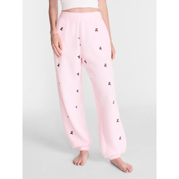 No Boundaries Cozy Teddy Joggers, 29.5'' Inseam, Women's XS-2X