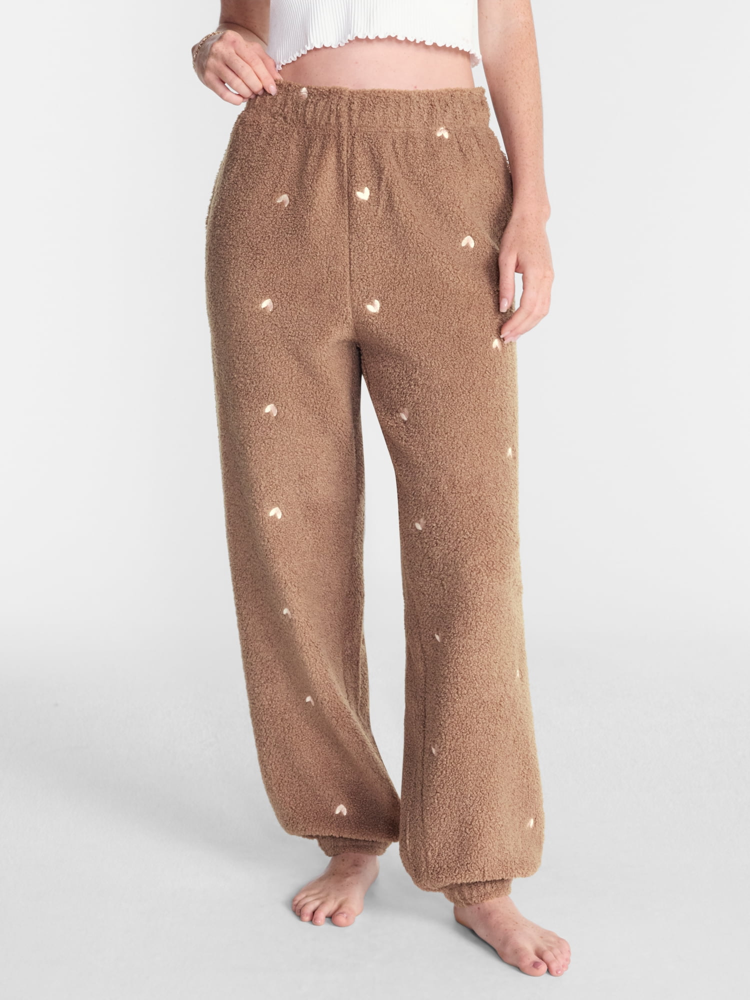 No Boundaries Cozy Teddy Joggers, 29.5'' Inseam, Women's XS-2X