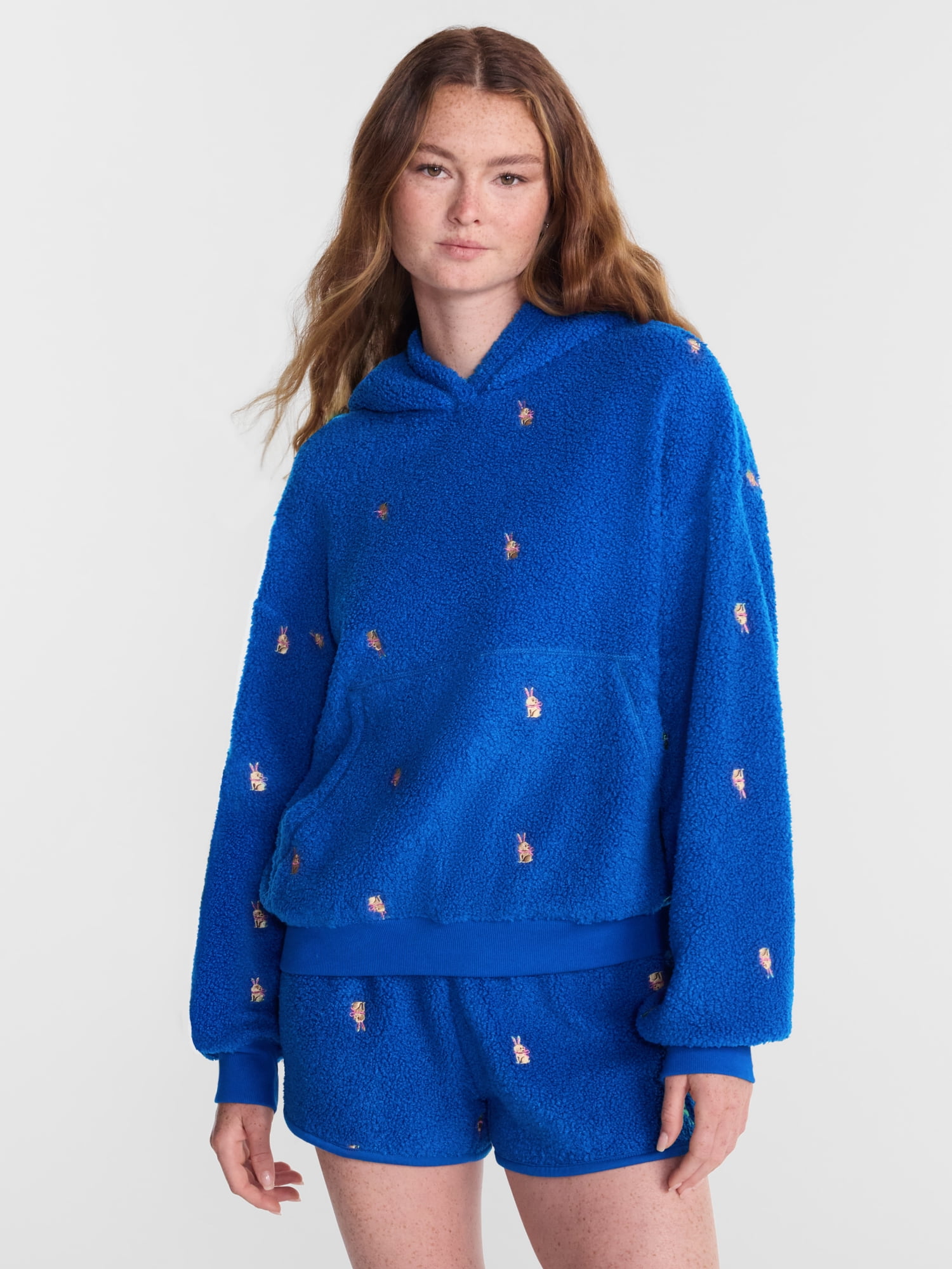 No Boundaries Cozy Teddy Hoodie, Women’s XS-2X