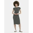 thumbnail image 1 of No Boundaries Ribbed Midi Dress with Cap Sleeves, Women's, 1 of 4