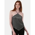 thumbnail image 1 of No Boundaries Criss Cross Halter Tank, Women's and Women’s Plus, 1 of 5