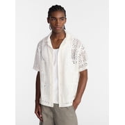 Crochet Shirt with Short Sleeves, Men's XS-4XLT