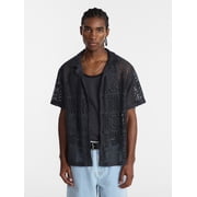 Crochet Shirt with Short Sleeves, Men's XS-4XLT