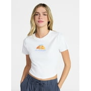 NO BOUNDARIES Cotton Crewneck Cropped Tee, Women's XXS-XXL