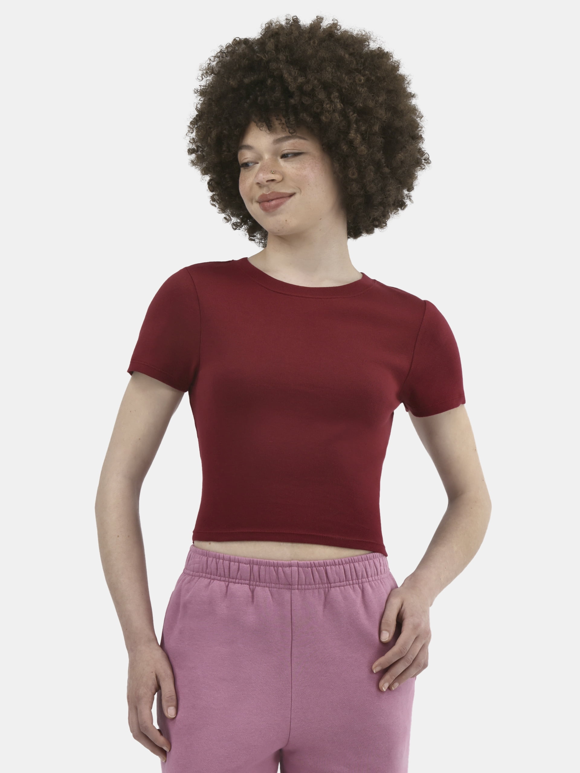Cropped Cotton Tee, Women's