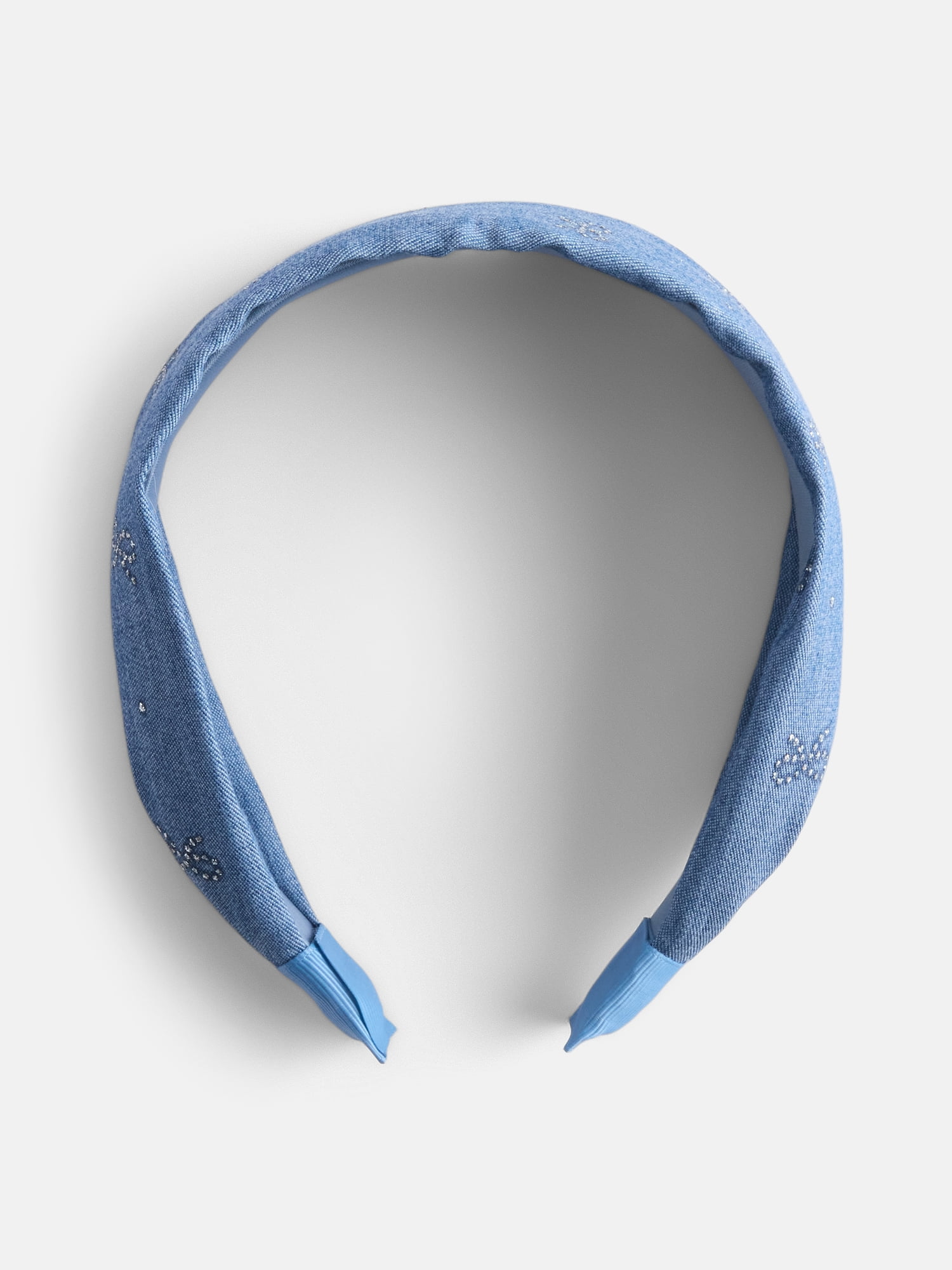 No Boundaries Glitter Bow Print Headband, Women's, Blue