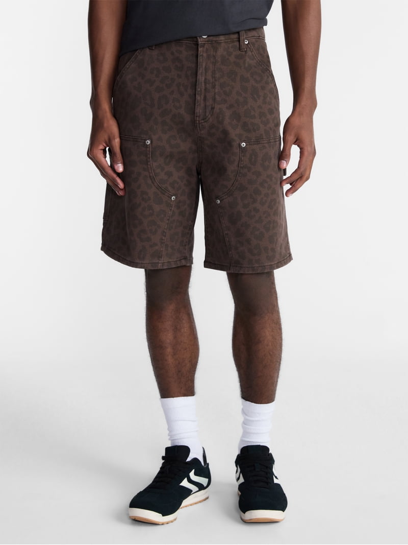 No Boundaries Men's & Big Men's Leopard Pattern Printed Denim