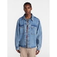 thumbnail image 1 of No Boundaries Denim Shacket with Long Sleeves, 100% Cotton 14 oz Denim, Men's XS-4XLT, 1 of 8