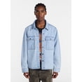 thumbnail image 1 of No Boundaries Denim Shacket with Long Sleeves, 100% Cotton 14 oz Denim, Men's XS-4XLT, 1 of 4