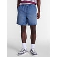thumbnail image 1 of No Boundaries Denim Shorts with Elastic Waist, 100% Cotton, 7" Inseam, Men's XS-5XL, 1 of 5