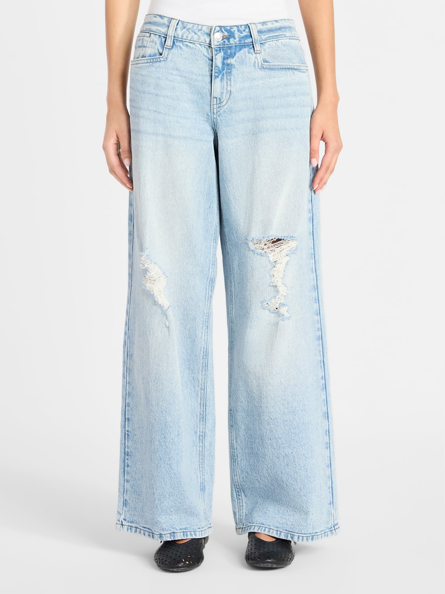 Distressed Denim Jeans, 30'' Inseam, Women's