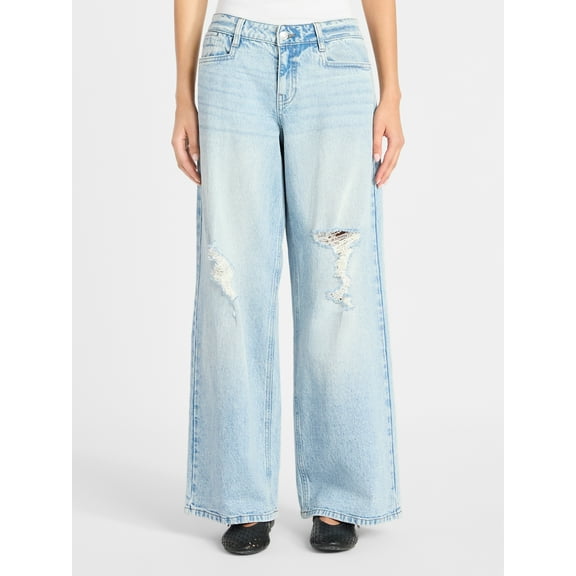 No Boundaries Distressed Denim Jeans, 30'' Inseam, Women’s