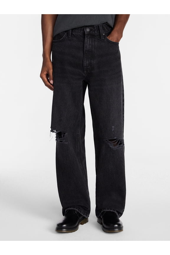 Distressed Baggy Jeans, 100% Cotton 14 oz Denim, Men's 28x32-42x32