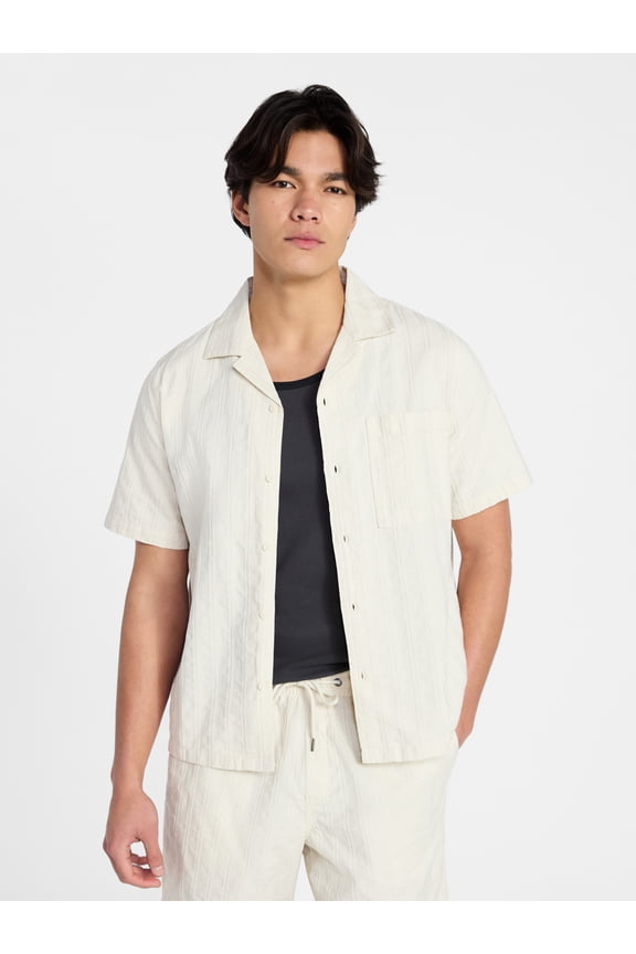 Poolside Dobby Shirt with Short Sleeves, Men's XS-4XLT