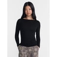 thumbnail image 1 of No Boundaries Drapey Tee with Long Sleeves, Women's XXS-XXL, 1 of 5
