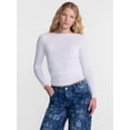 thumbnail image 1 of No Boundaries Drapey Tee with Long Sleeves, Women's XXS-XXL, 1 of 5