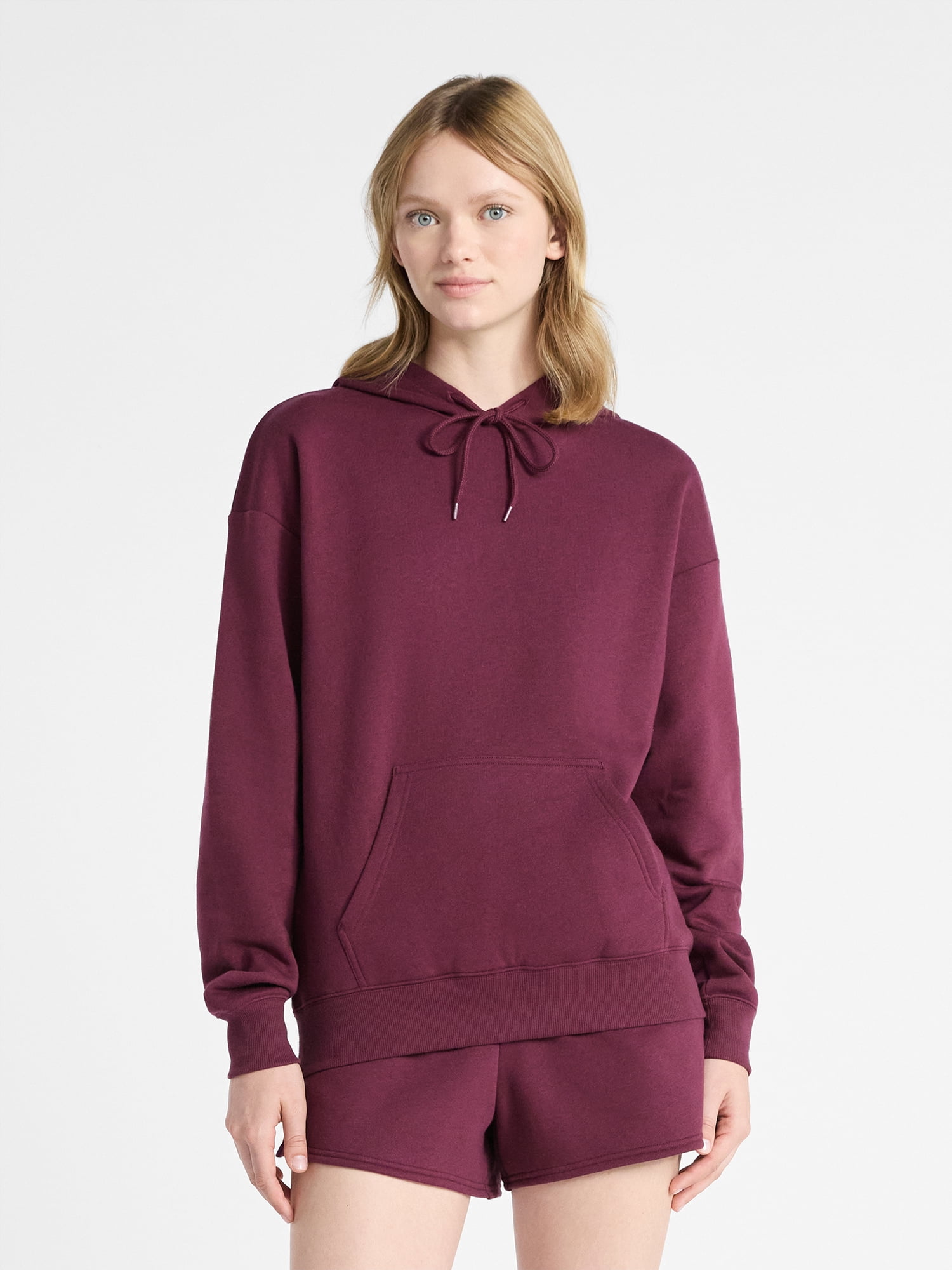 No Boundaries Essential Fleece Hoodie, Women's Sizes XXS-XXL
