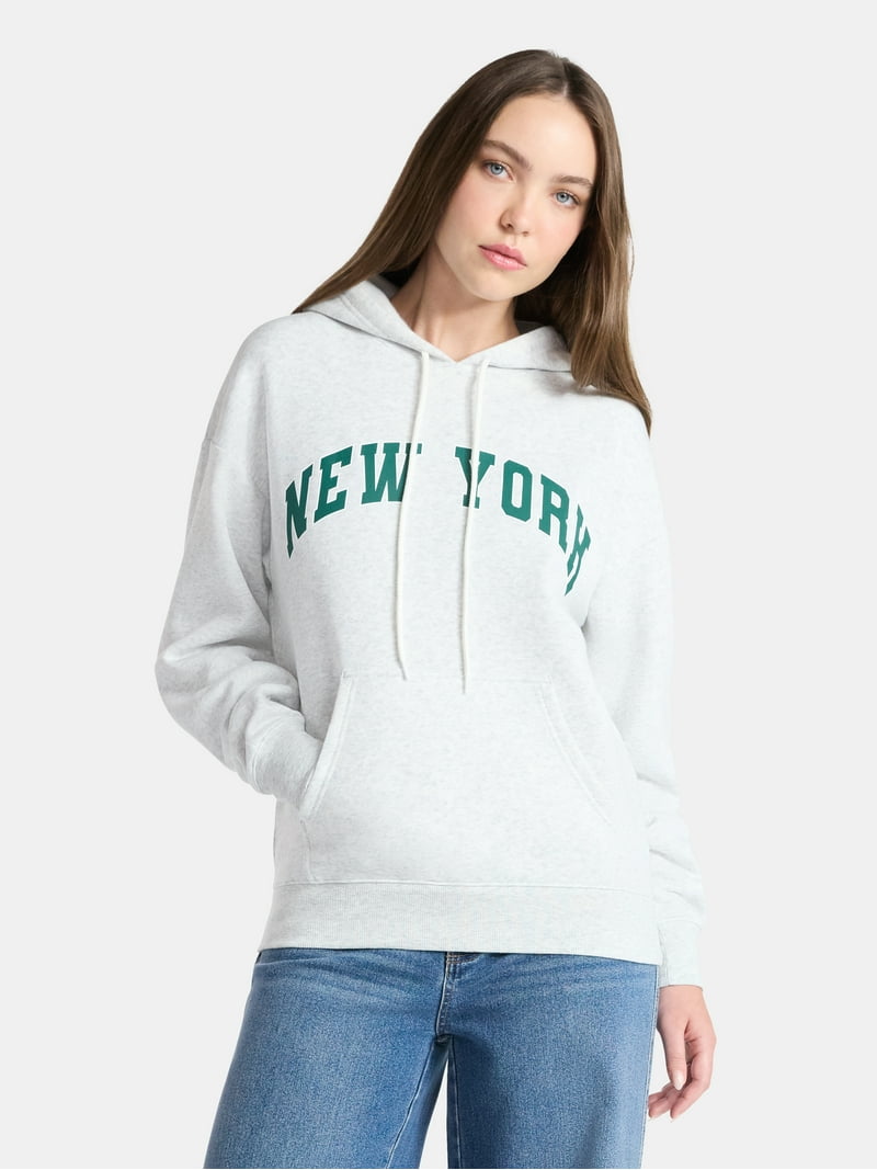 No Boundaries Essential Fleece Hoodie, Women's