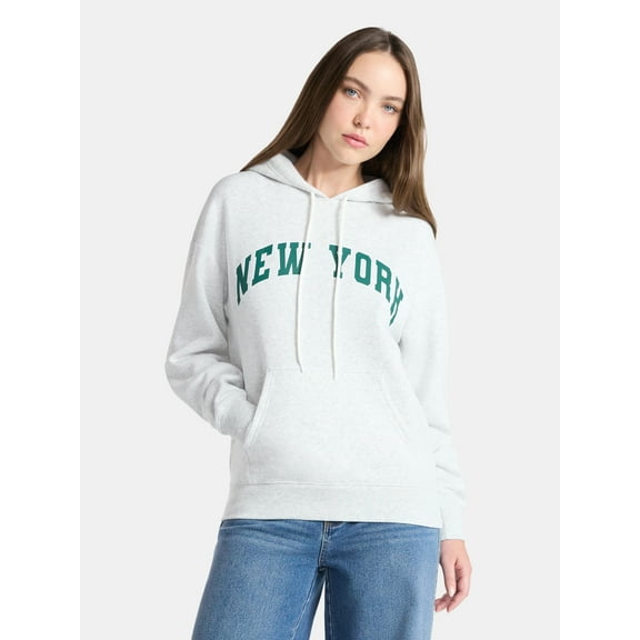 No Boundaries Essential Fleece Hoodie, Women's