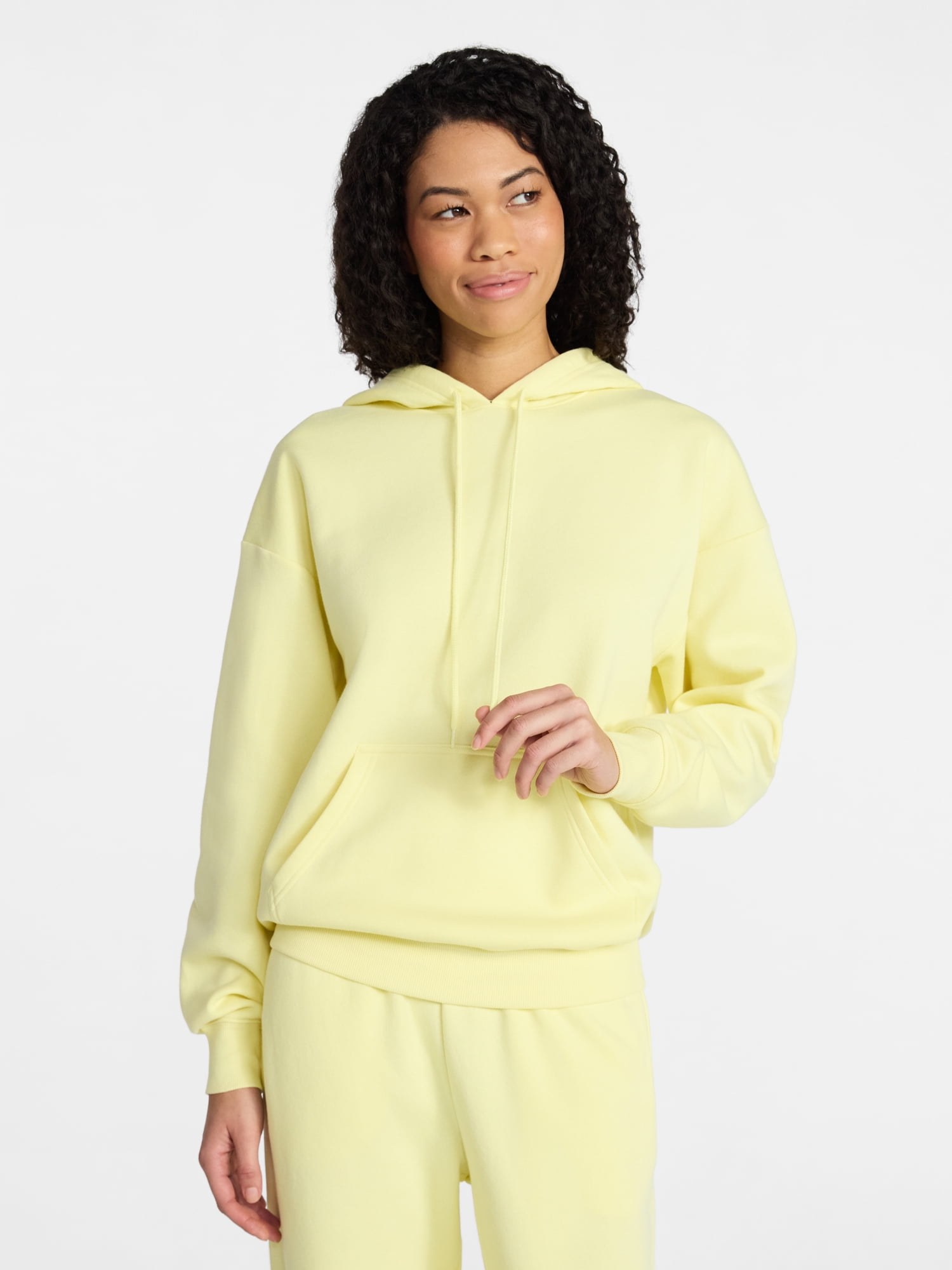 No Boundaries Essential Fleece Hoodie, Women's Sizes XXS-XXL