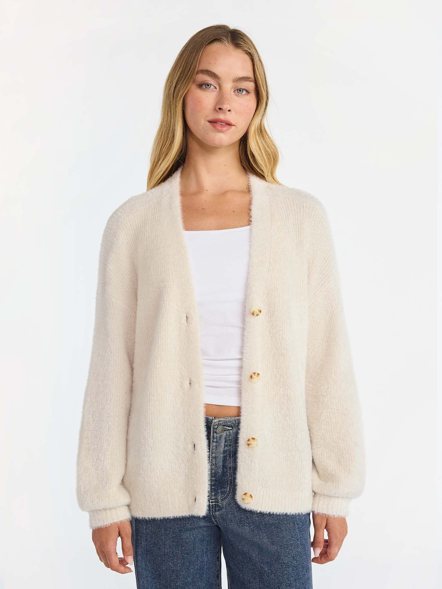 Fashion Button Front Cardigan, Women's
