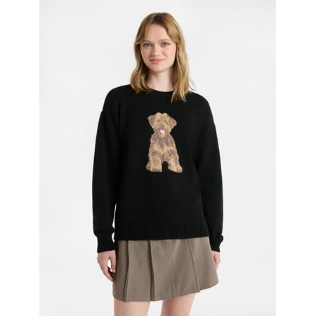 No Boundaries Fashion Icon Sweater, Midweight, Women's Sizes XXS-XXL