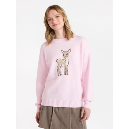 No Boundaries Fashion Icon Sweater, Midweight, Women's