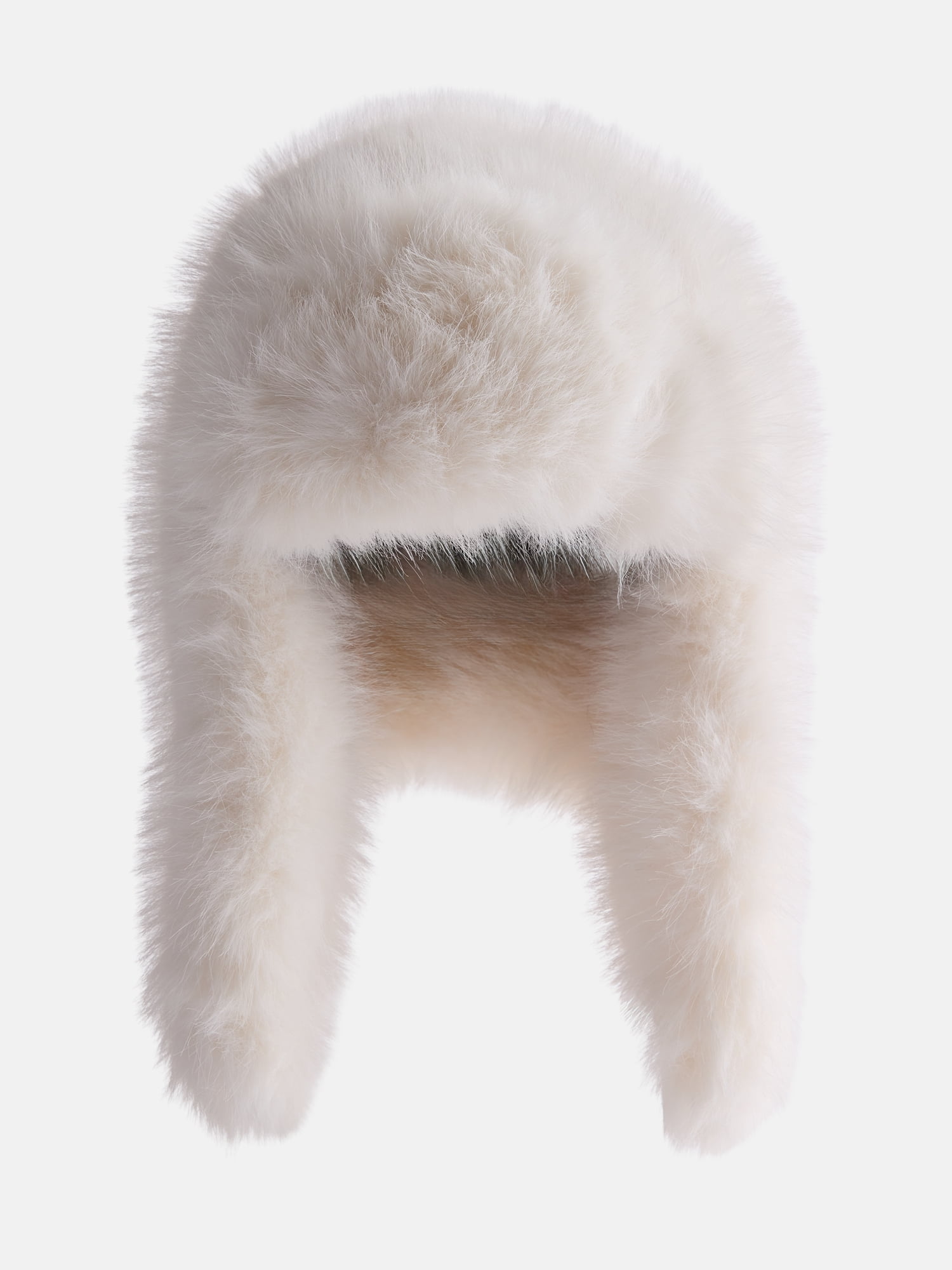 No Boundaries Faux Fur Trapper Hat, Women's, Winter White