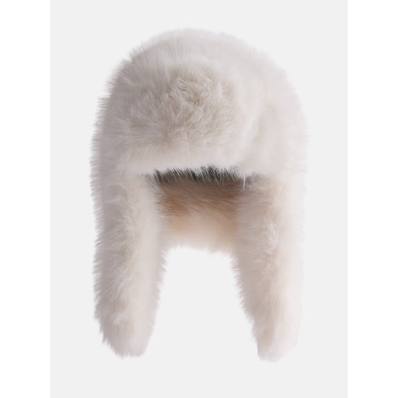 No Boundaries Faux Fur Trapper Hat, Women's, Winter White